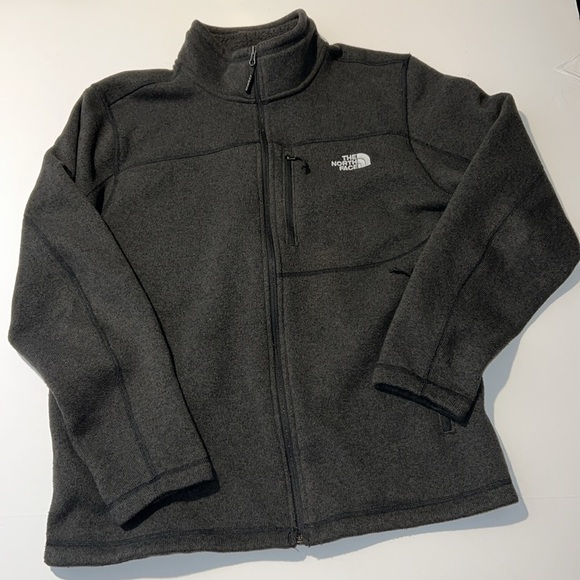 The North Face Men’s charcoal Grey Fleece Winter Zip Up Sweater Size XL - Picture 13 of 16